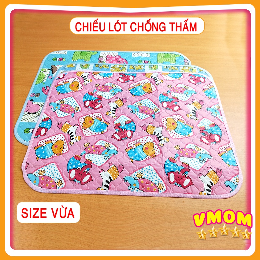 Tấm Lót Chống Thấm Cho Bé Size Vừa (40 x 50 cm), Miếng Lót Thay Bỉm, Dễ Dàng Vệ Sinh - 1 Chiếu Lót Nhựa Bé