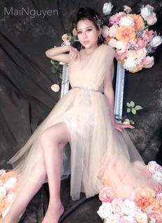 Váy voan chụp hình