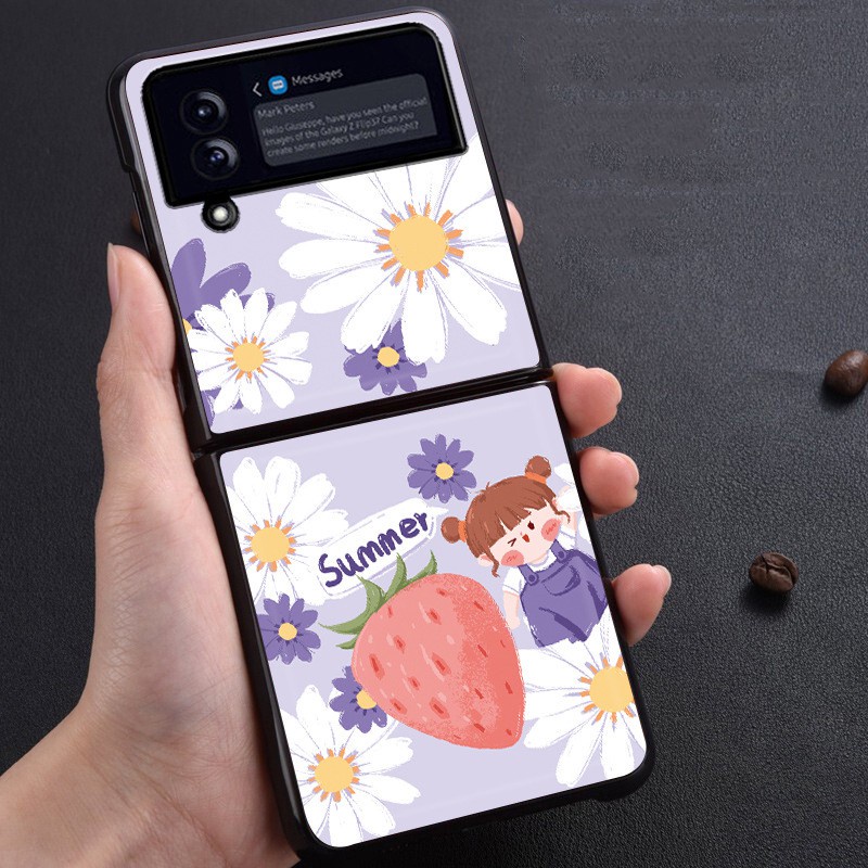 Ốp điện thoại hoạ tiết hình hoạt hình xinh xắn dành cho Samsung Galaxy Z Flip 3 Flip 3