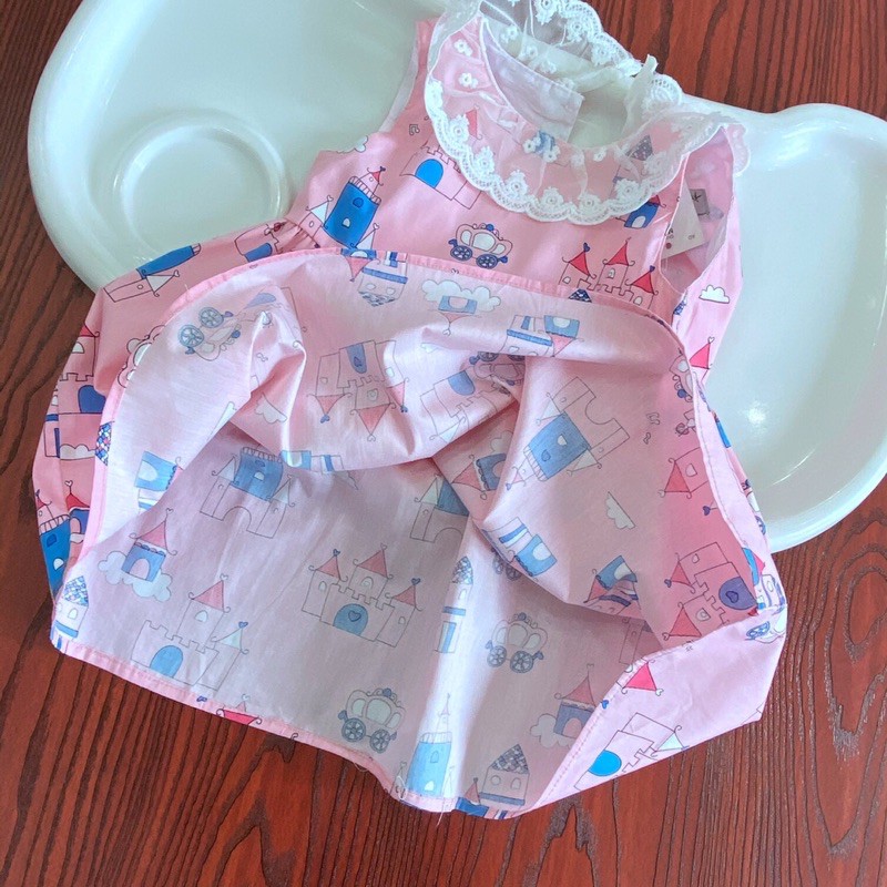 Váy bé gái Neat 2-10 tuổi Váy sát nách chất cotton cổ tròn cao cấp 0421