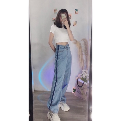 [DAQUY20]Quần JEANS viền ống xuông cạp lệchFREESHIP EXTRAQuần bò Cullot cạp lệch quốc dân