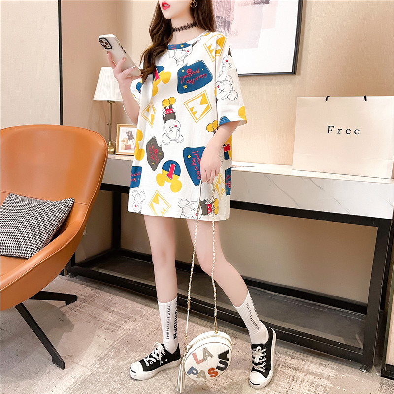 2021 Women's Blouse Summer Short sleeveT shirt Fashion Clothing Round Neck Student Tees/ Clothes Tees