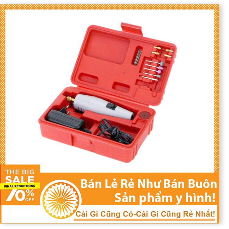 Bộ Máy Khoan, Mài Mini Đa Năng Cầm Tay - Khoan Hộp Đỏ Chất Lượng Cao SCG 24h