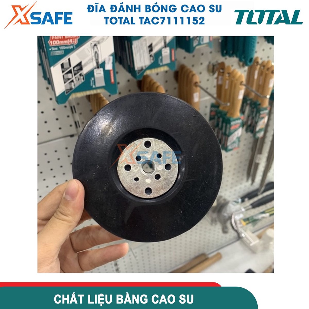 Đĩa cao su đánh bóng TOTAL 100-180mm, chất liệu cao su/nhựa pp, cốt M10/M14 - chính hãng