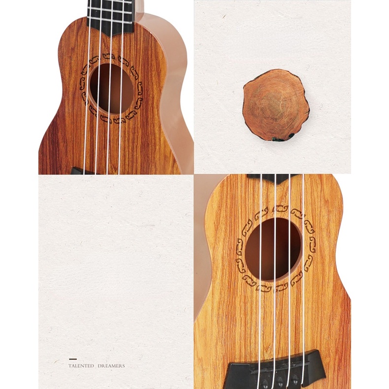 ZHAN QI TOYS Đàn ukulele mini đồ chơi hỗ trợ giáo dục sớm cho bé