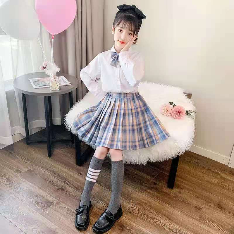 Bộ Đồng Phục Học Sinh Nhật Bản Ba Mảnh Kẻ Sọc Caro Phong Cách Mới 2021jk