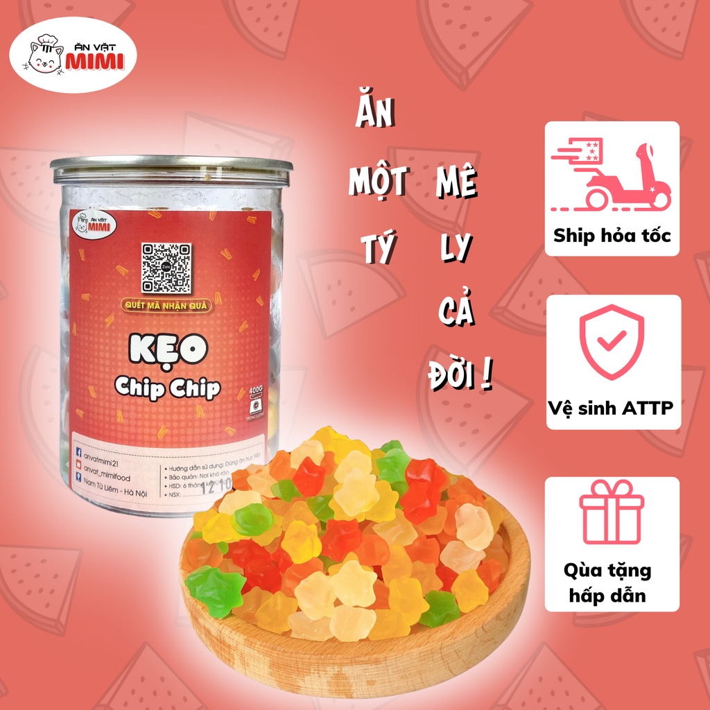 Kẹo chipchip Mimi 400gr | Đồ ăn vặt Hà Nội
