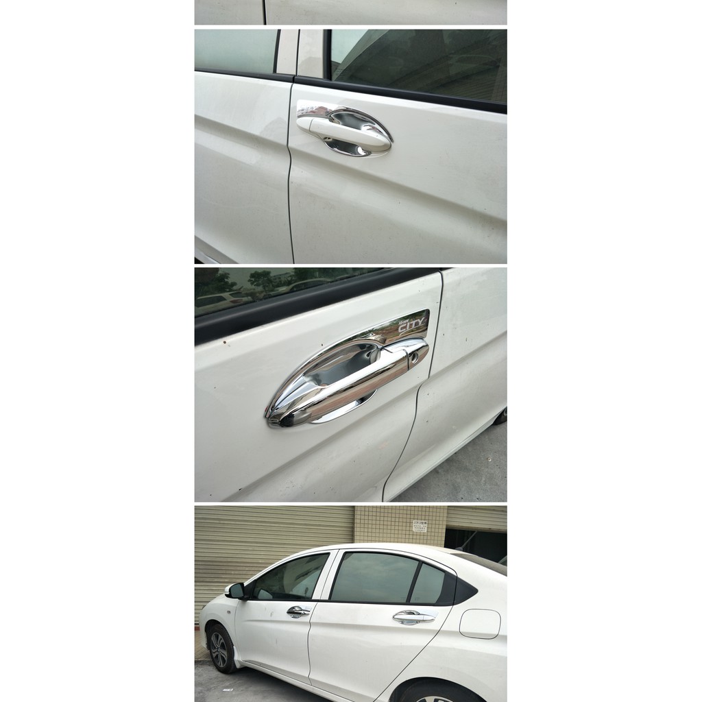 Bộ 4 Ốp Trang Trí Hõm Cửa Xe Honda City 2015 đến 2022 mạ Crom Cao cấp