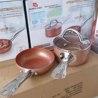 BỘ NỒI  + CHẢO MINI SUPER CHEF 14cm