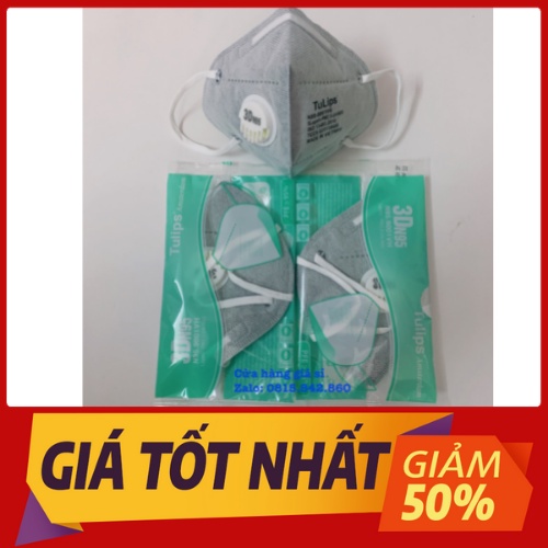 [Combo 2 cái] Hàng Chính Hãng Khẩu Trang y tế 3D TULIPS N95 9001VH - Có Van 1 chiều | BigBuy360 - bigbuy360.vn