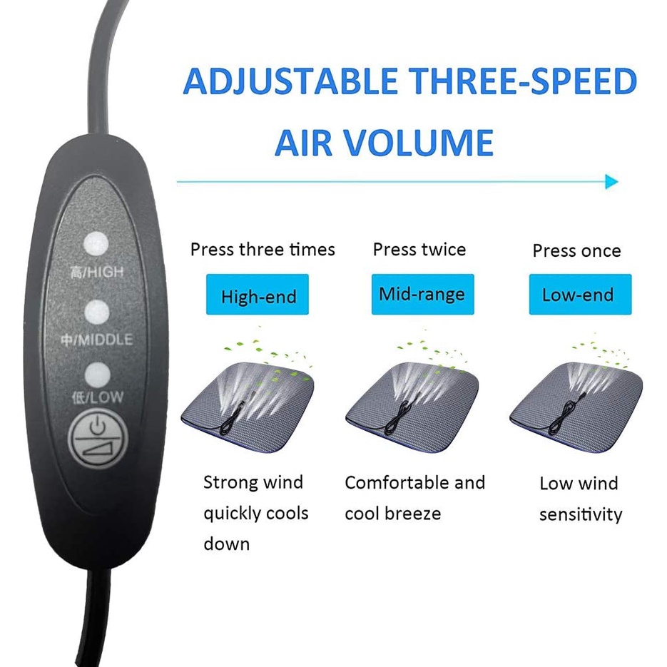 Đệm Làm Mát Cho Ghế Ngồi Xe Hơi Kết Nối Cổng USB Tiện Dụng