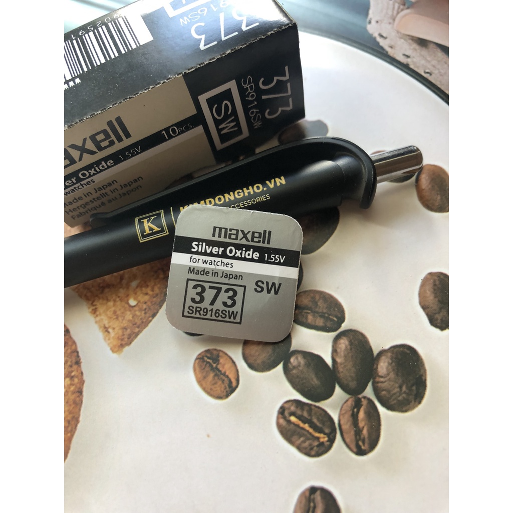Hộp 1 Viên Pin Maxell 373 SR916SW 916 Pin Đồng Hồ Đeo Tay