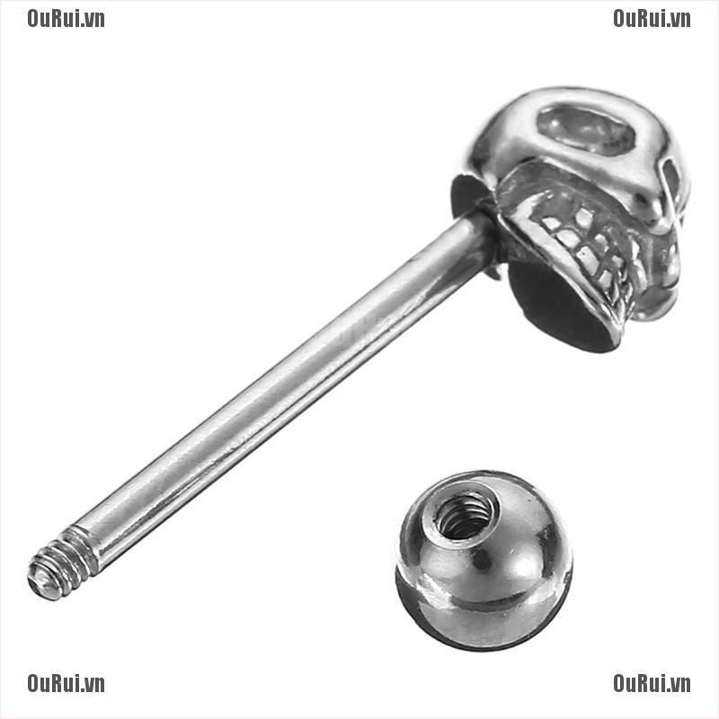 Khuyên Tai Hình Đầu Lâu Bằng Thép Không Gỉ Độc Đáo Thời Trang