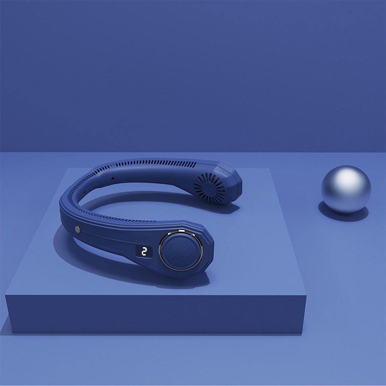 Quạt Nhỏ Đeo Cổ Kỹ Thuật Số Tuabin Công Nghệ Kỹ Thuật Số Mới 2022 Sạc USB Cho Học Sinh