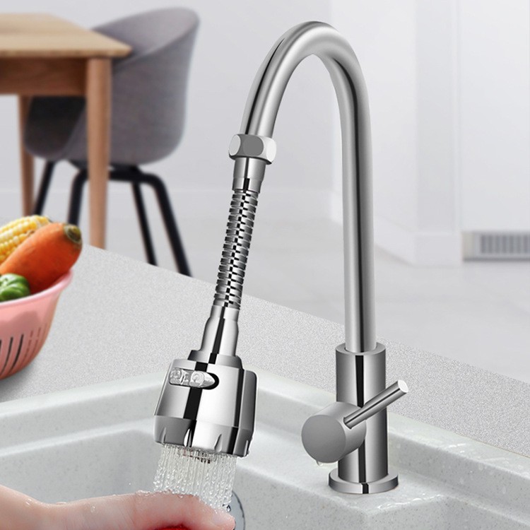 VÒI RỬA CHÉN TĂNG ÁP INOX 2 CHẾ ĐỘ NƯỚC XOAY 360 ĐỘ