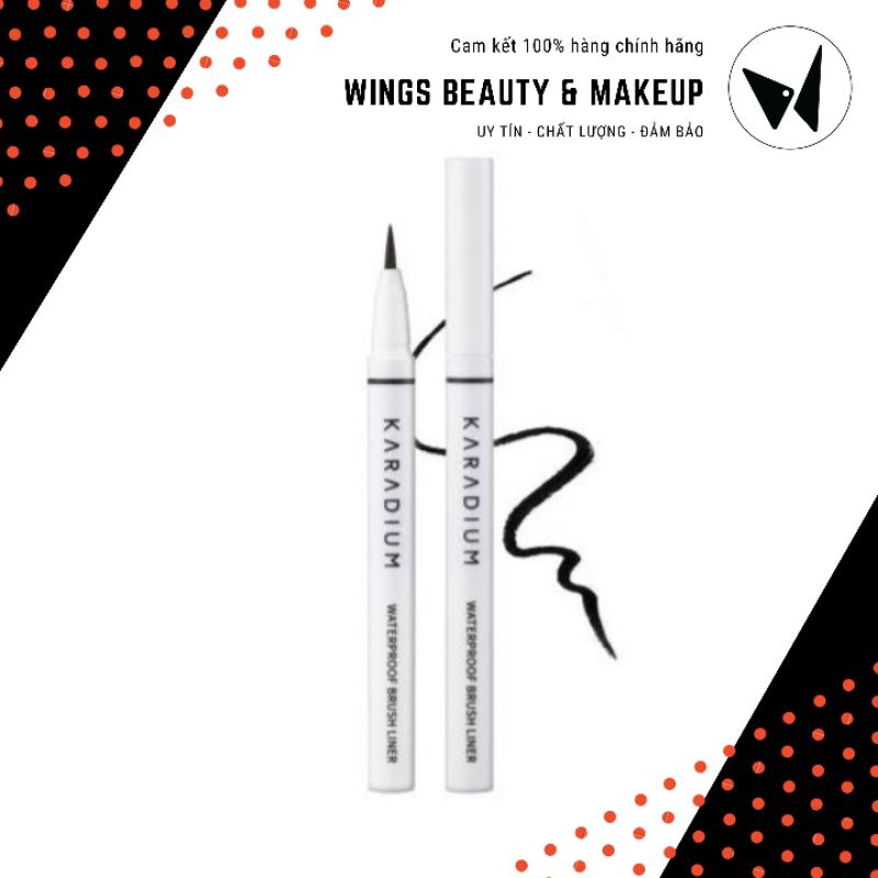 Kẻ mắt chống nước Karadium Waterproof Brush Liner Black