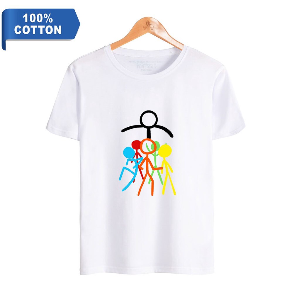 Áo Thun Cotton Nam In Họa Tiết Alan Becker Phong Cách Đường Phố