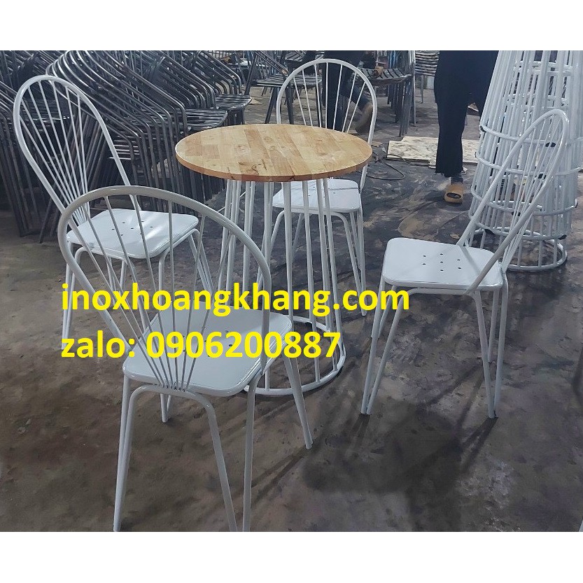 GHẾ CAFE SẮT,GHẾ TOLIX SẮT,GHẾ CAFE CHÂN SẮT MẶT GỖ CHO QUÁN TRÀ CHANH,TRÀ SỮA