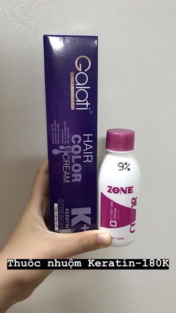 Thuốc nhuộm tóc màu Cam Đào kèm trợ oxy và gang tay nilon | BigBuy360 - bigbuy360.vn