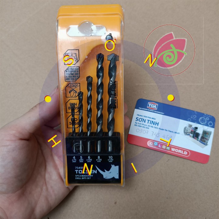 Bộ 5 mũi khoan tường Tolsen 75459