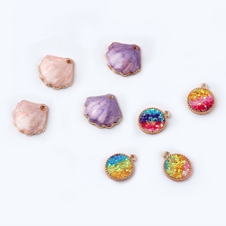 Mặt vòng cổ Hình Vỏ Sò Đính Sequin Lấp Lánh