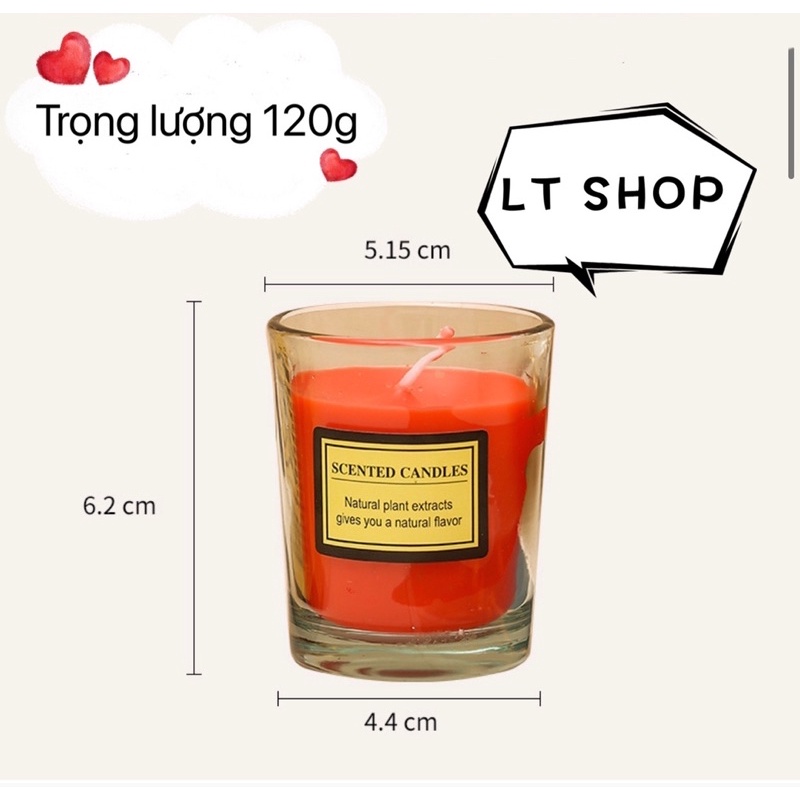 Nến thơm handmade sáp đậu nành thiên nhiên không khói 70gr có hộp đi kèm