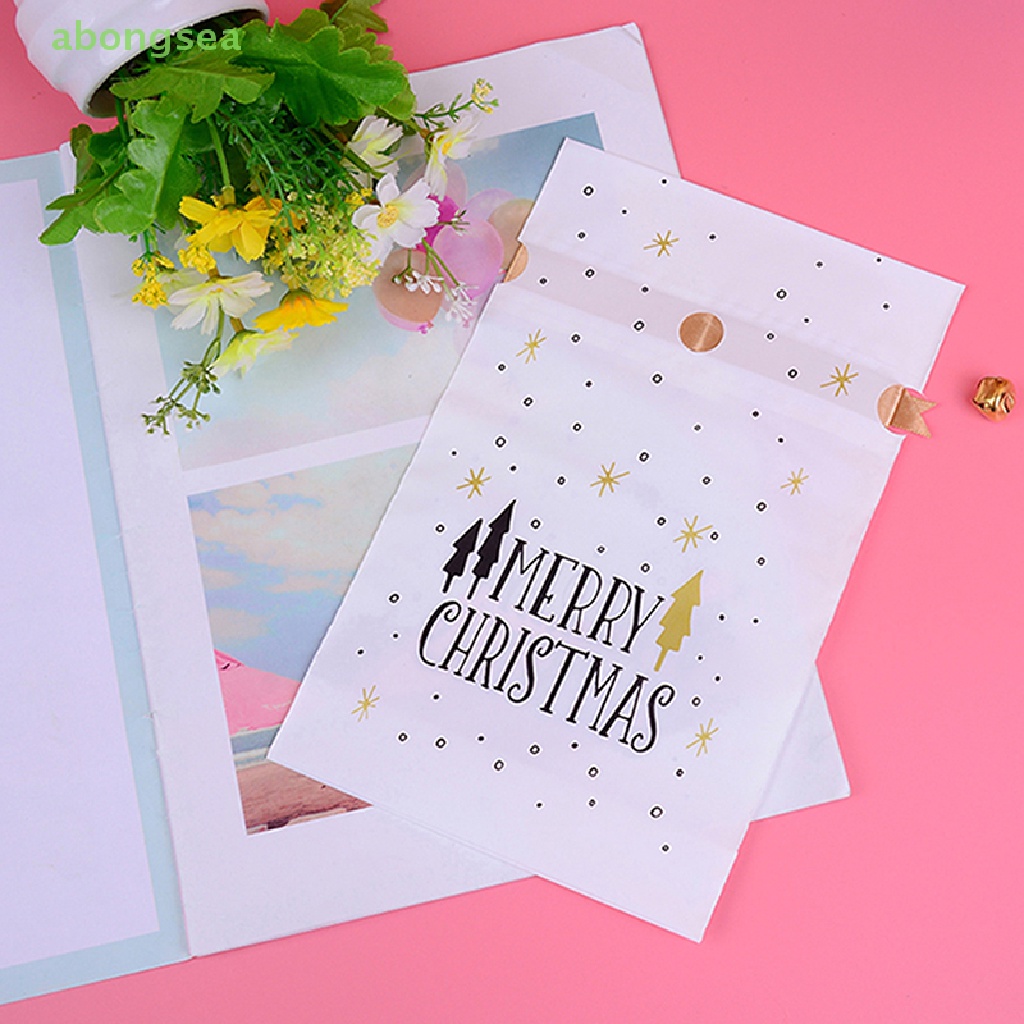 10 Túi Nhựa Đựng Kẹo Làm Quà Giáng Sinh Bộ 10 Túi Đựng Kẹo Giáng Sinh Xinh Xắn