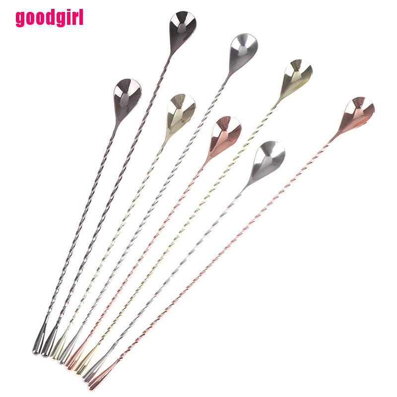 Muỗng Khuấy Cocktail BằngThép Không Gỉ Dạng Xoắn Ốc
