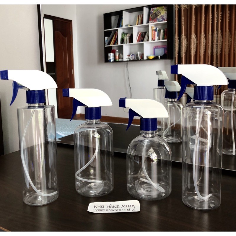 Chai Bình xịt nước tưới cây 300ml/ 500ml - Bình xịt phun sương tưới hoa, XỊT KHUẨN , bóp xịt tóc- vỏ chai xịt cồn