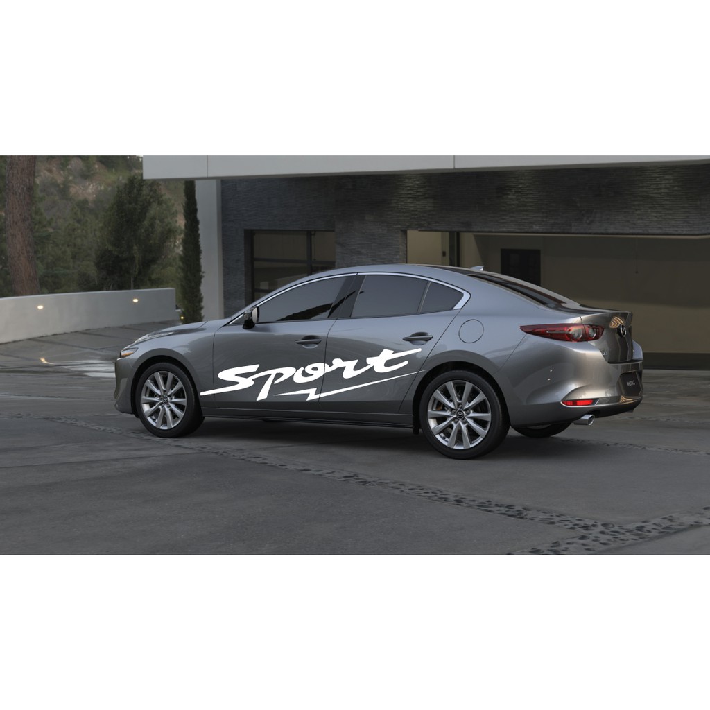 Tem xe Mazda 3 dán 2 bên sườn - tem xe ô tô giá rẻ hà nội