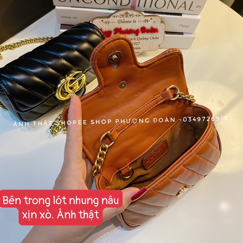 [SALE 50%] Túi G gân mini vỡ hộp size 18cm HÀNG QUẢNG CHÂU