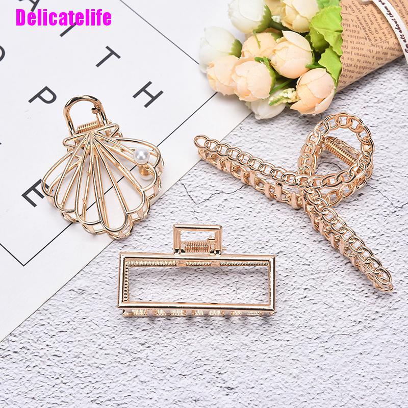 Kẹp tóc càng cua bằng kim loại tinh tế cho nữ