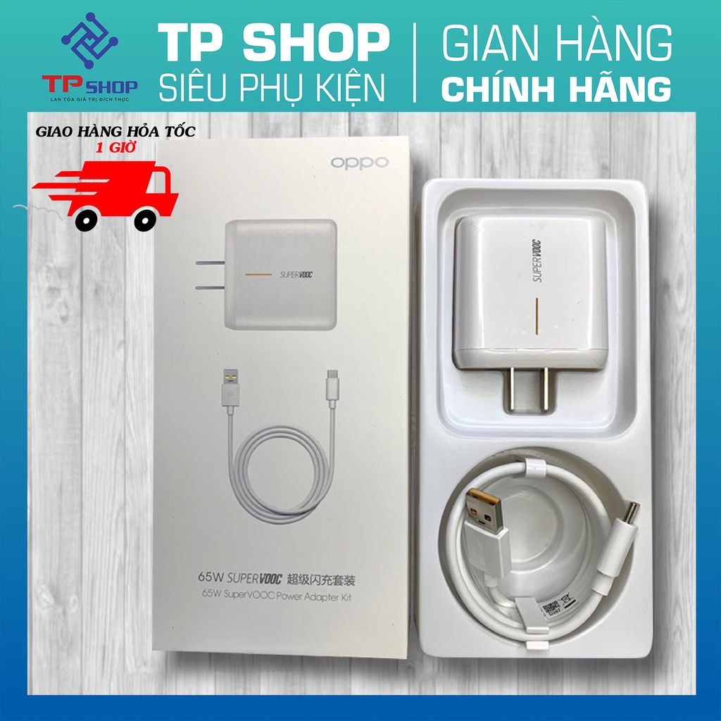 Bộ sạc nhanh Supper Vooc 65w cho Oppo Samsung Xiaomi Realme hàng chính hãng bảo hành  6 tháng 1 đổi 1 TP SHOP