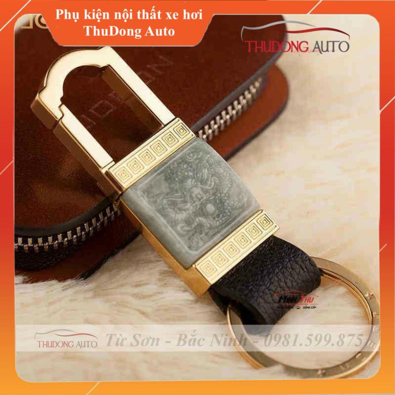 Móc khóa JOBON Gold Edition - Ngọc Lục Bảo chạm Rồng - Jobon JP 102