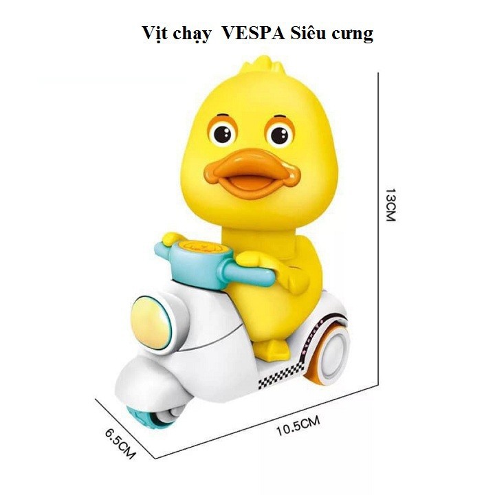 CHÚ VỊT CHẠY XE VESPA SIÊU CƯNG