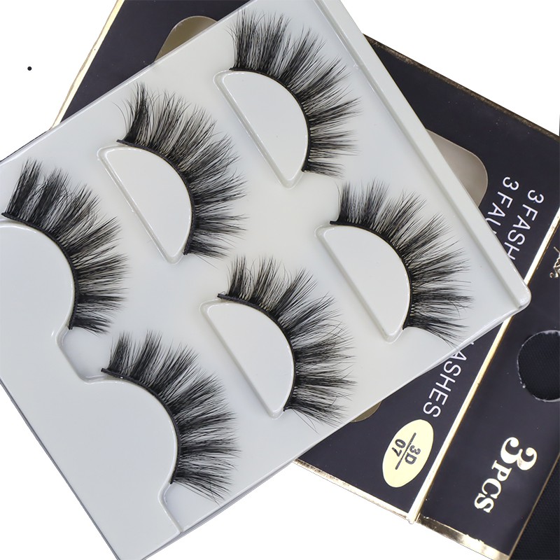 Mi giả 3D  3D Faux Mink Lashes kiểu dáng volum mang phong cách Châu Âu - Artistic makeup, sexy hàng xuất khẩu 3 cặp