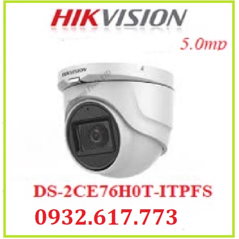 Camera Hikvision DS-2CE76H0T-ITPFS 5MP Dome có Mic