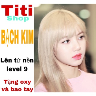 Thuốc nhuộm tóc màu bạch kim tặng oxy và bao tay