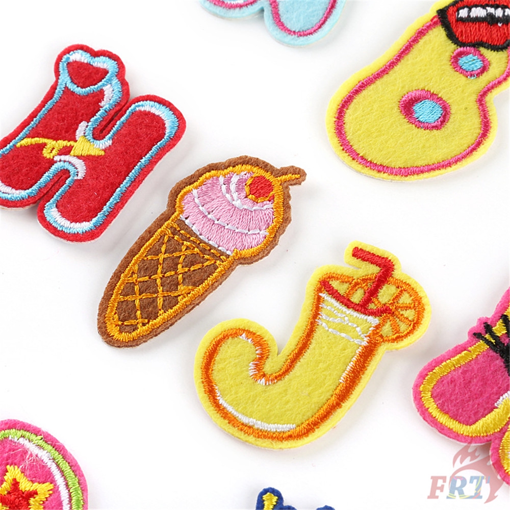 ☸ Cute Cartoon Letters Patch ☸ 1Pc Colorful Diy Sew On Iron On Badges Patches