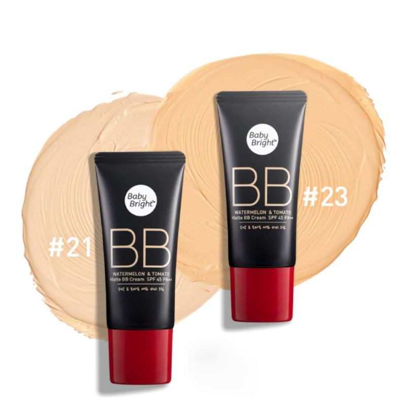 Kem nền Baby Bright BB Cream Watermelon & Tomato SPF45 PA++ Thái Lan (30g)