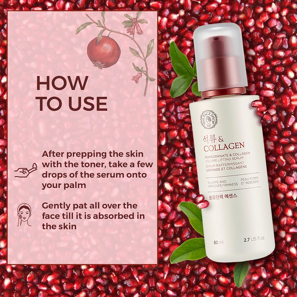 Serum Chiết Xuất Lựu Và Collagen Làm Săn Chắc Da Mặt The Face Shop 80ml★Giao Hàng Từ Hàn Quốc★