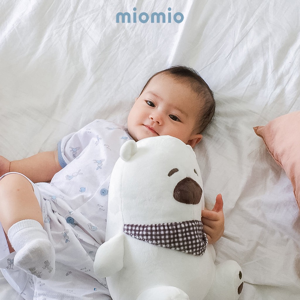 Bộ cộc tay cài giữa Miomio 100% cotton mỏng mát