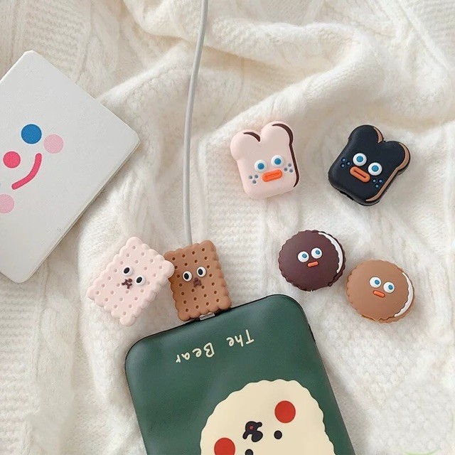 ĐẦU THÚ CẮN CÁP BẢO VỆ CÁP SẠC IPHONE SAMSUNG TAI NGHE CHỐNG ĐỨT GẪY DÂY CUTE