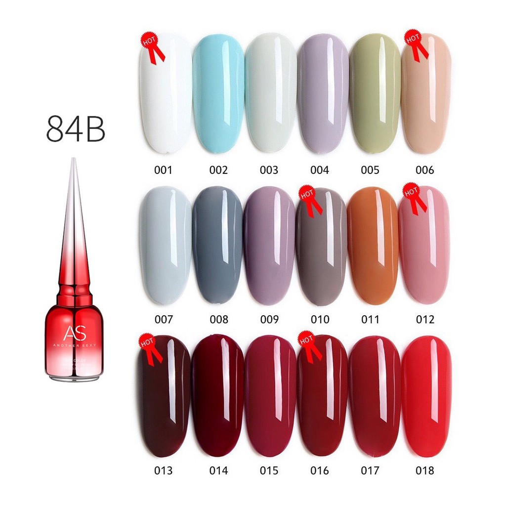 Set 84B bảng 84 màu - AS nhọn (màu 37=>54) | chai đỏ