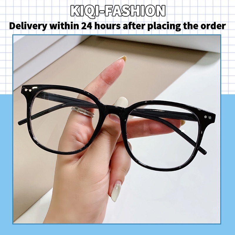 (KIQI-FASHION) COD Mắt Kính Chống Tia Bức Xạ Ánh Sáng Xanh Tròng Trong Suốt Thời Trang Cho Nam Và Nữ