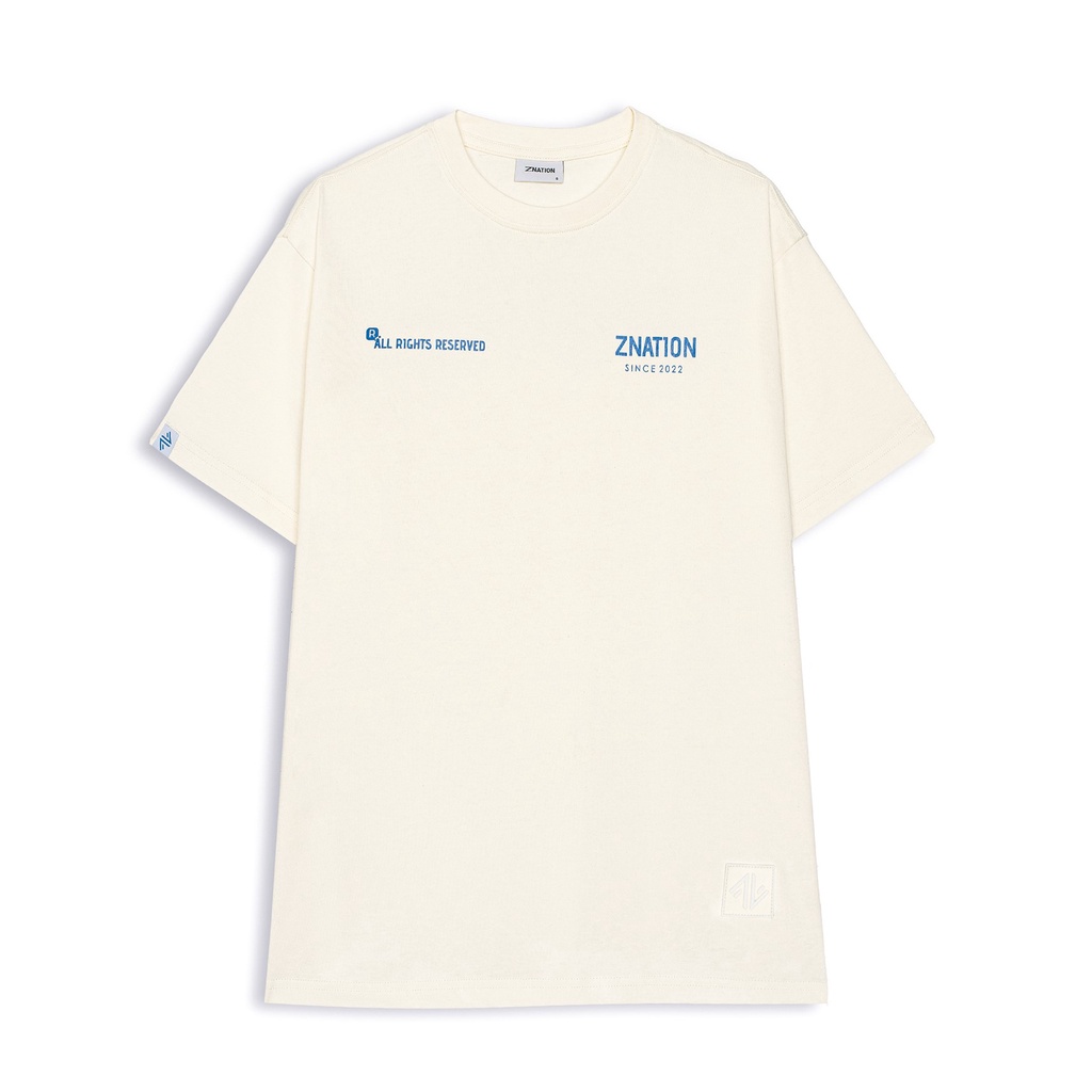 Áo Thun ZNATION Basic Tee Unisex Oversize Màu Be