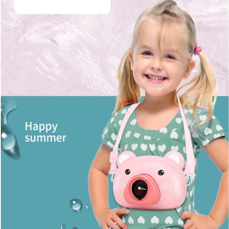 MÁY CHỤP ẢNH THỔI BONG BÓNG HEO CON SIÊU CUTE CHO BÉ mã hàng hot