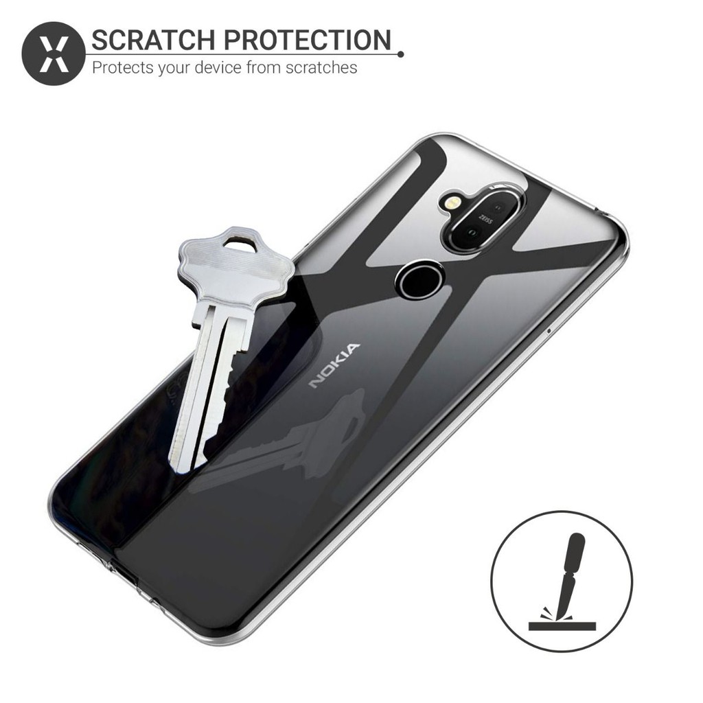 Ốp lưng silicon dẻo trong suốt cho Nokia 8.1 / Nokia 7.1 Plus / Nokia X7 mỏng 0.6mm chính hãng Ultra Thin