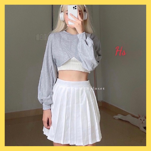 Set áo croptop logo - Set áo nữ - HANHAN CLOTHING