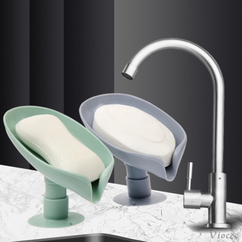 Giá Đỡ Xà Phòng Hình Chiếc Lá Bằng Nhựa Có Giác Hút Tiện Dụng Cho Bồn Rửa Chén- Kanta Store
